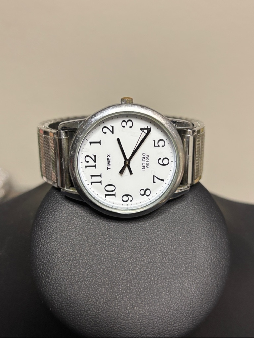 Timex Silver Indiglo Y2K Watch Retro  White Dial Lights Up WORKING Expansion